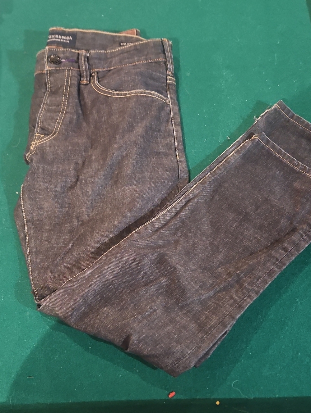Scotch & Soda Dark Indigo Jeans with Yellow Stitching